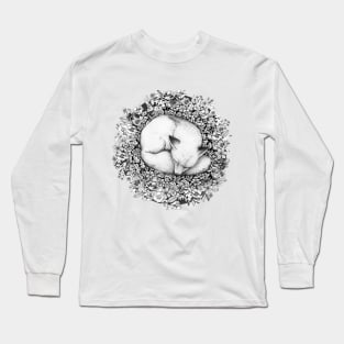 Sleeping in Flowers - Fox in Flowers Long Sleeve T-Shirt